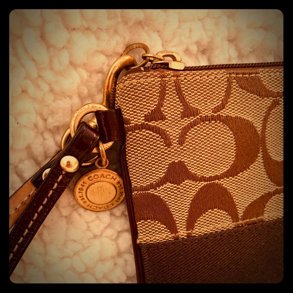 Coach Logo Wristlet
